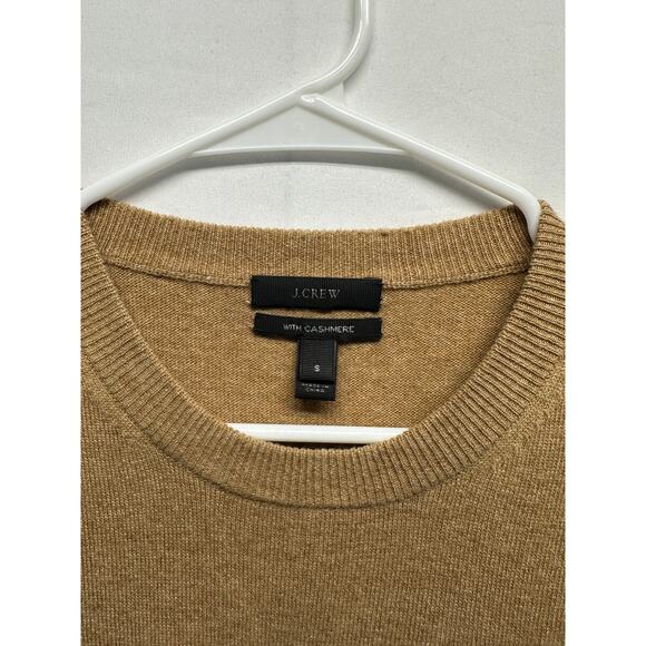 J.Crew Wool Cashmere Camel Sweater Tan Embroidered Animal Pullover Sz S - Picture 6 of 9